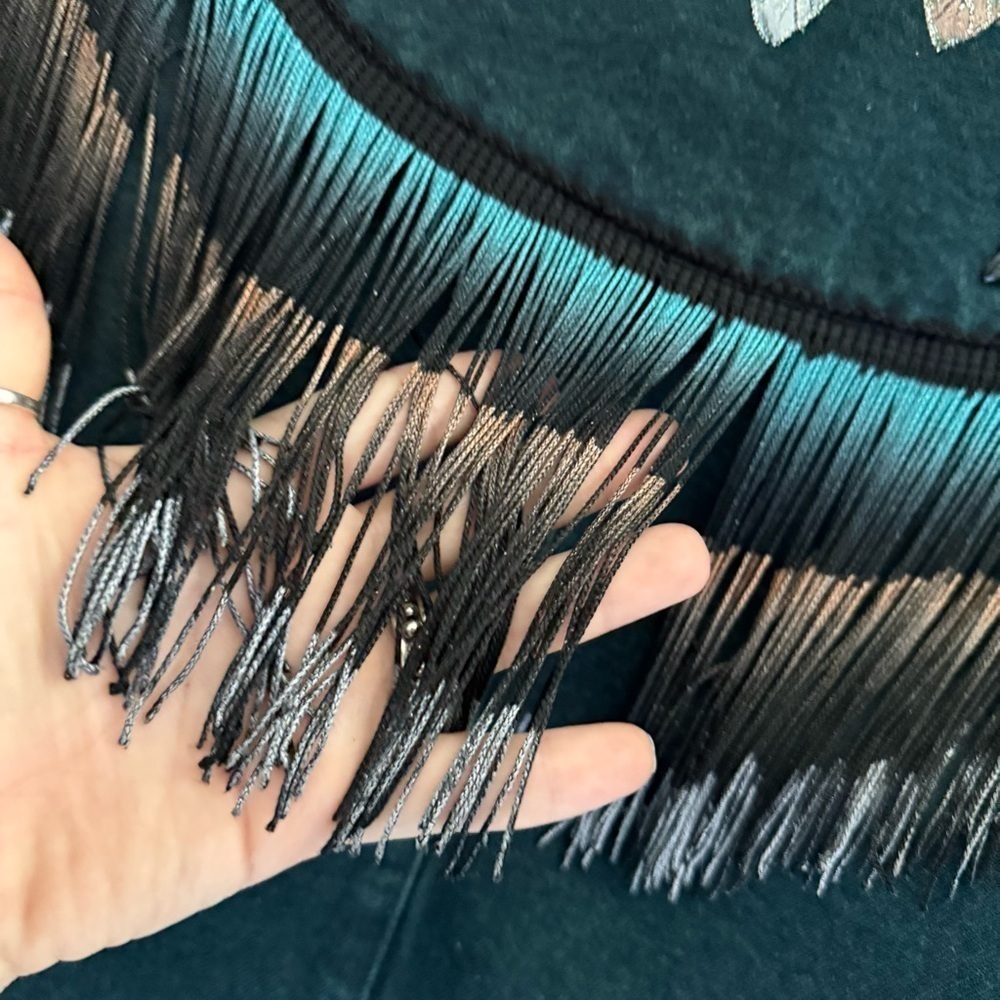 1980’s Wanted By Beads Beautiful Bolero Style Fringe Jacket - Picture 7 of 10